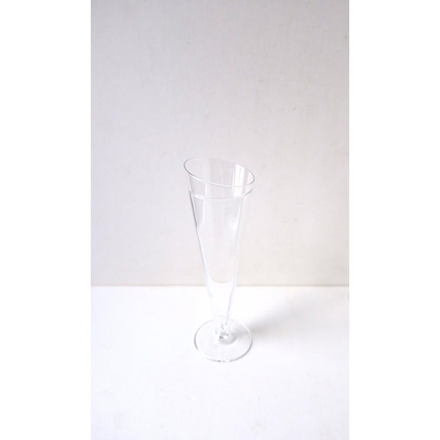Glass Italian Champagne Flutes Glasses Designer Carlo Moretti, Set of 10, 2 Sets Avail For Sale - Image 7 of 9