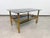 Hollywood Regency Hollywood Regency Postmodern Brass and Black Glass 2-Tier Coffee Table, 1960s For Sale - Image 3 of 10
