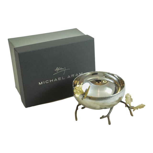 Michael Aram Butterfly Ginkgo Silver Bowl For Sale