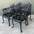Vintage Cast Aluminum Lyre Back Armchairs - Set of Four For Sale - Image 10 of 12