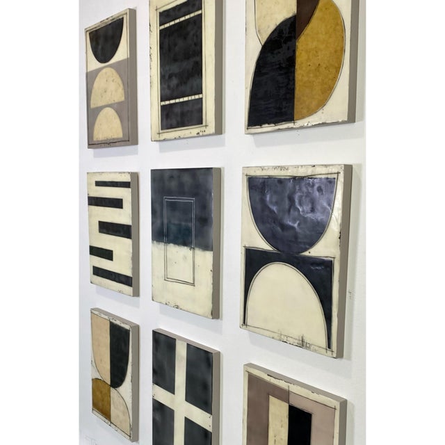Encaustic Collage Installation - "Cavalo" by Gina Cochran - 9 Panels For Sale - Image 11 of 11
