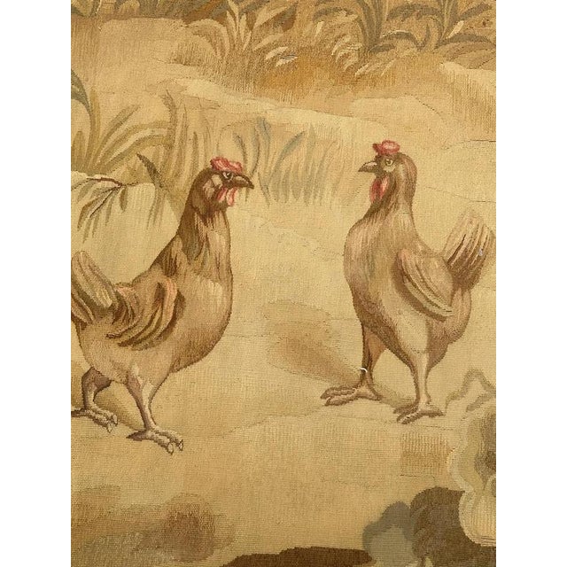 Brown Large Antique French Aubusson Tapestry, 1890s For Sale - Image 8 of 18