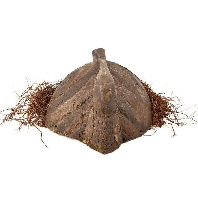 Early 20th Century Early 20th Century Songye Female Kifwebe Mask with Beard For Sale - Image 5 of 8