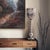 Black Diamond Glass Chalise on a Nickel Turned Metal Stand- Medium For Sale - Image 9 of 9