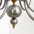 Vintage Large Steel and Brass Six Arm Chandelier For Sale - Image 4 of 9