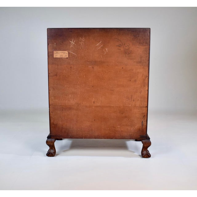 Chippendale Mahogany Secretary Slant Top Desk, 1920's For Sale - Image 9 of 16