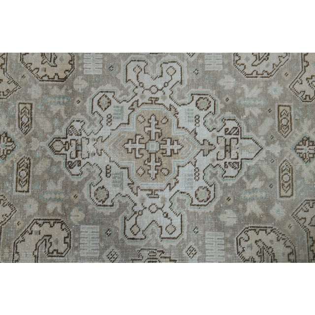 1970s Vintage Persian Handmade Wool Cotton Beige Area Rug For Sale - Image 11 of 11