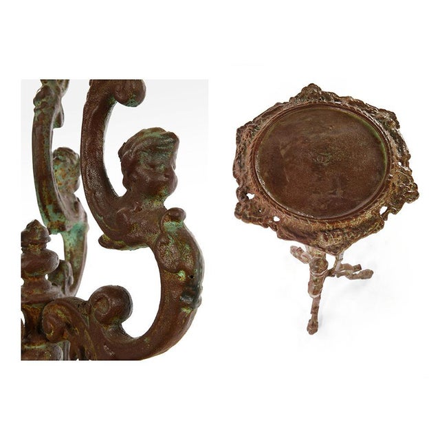 Patinated Cast Iron Bolster For Sale - Image 3 of 5