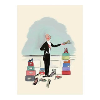 "The Shoe Lover" Limited Edition Print on Etching Paper by Tug Rice 2018 For Sale