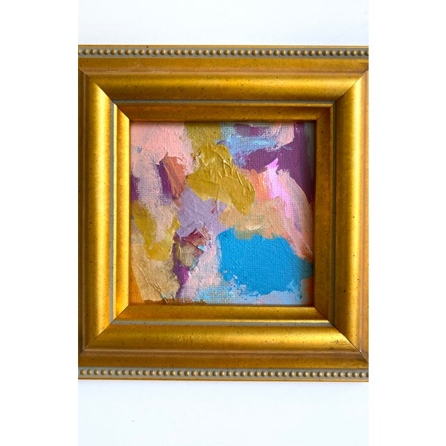 Abstract "Heat of the Day" 2026 Framed Mini Painting by Jessalin Beutler For Sale - Image 3 of 3