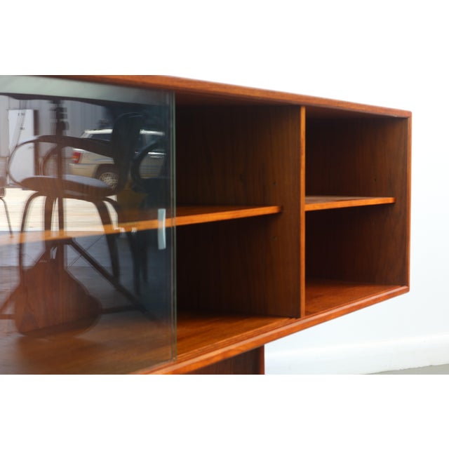 Wood Credenza Hutch in Teak by Svend Aage Larsen Denmark For Sale - Image 7 of 10