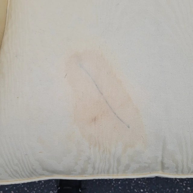 Pair of Southwood Queen Anne Wingback Chairs in Ivory Damask For Sale - Image 15 of 15