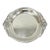 Vintage Wallace Baroque Silver Plated Round Twin Handle Serving Platter Bar Tray For Sale