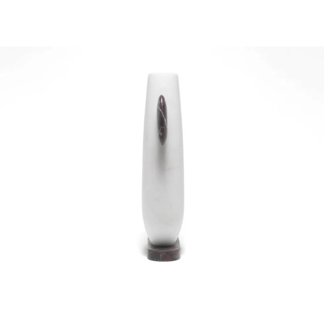 Geometric Contemporary Vase in Italian Marble by Matteo Cibic For Sale - Image 4 of 9