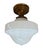 1920s American Stamped Williamson Brass Schoolhouse Ceiling Light For Sale - Image 4 of 9