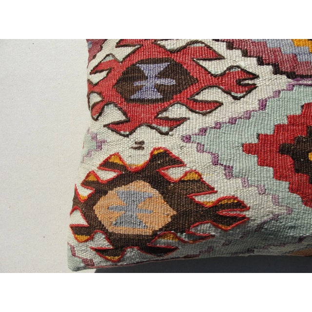 Red Kilim Rug Pillow For Sale - Image 8 of 11