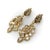 Early Victorian 18k Gold Diamond Earrings With Leaf and Ribbon Motif With 6 Carats For Sale - Image 4 of 13