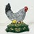 1950s Americana Arts & Crafts Cast Iron Hen, Chick & Eggs Doorstop. For Sale - Image 4 of 13