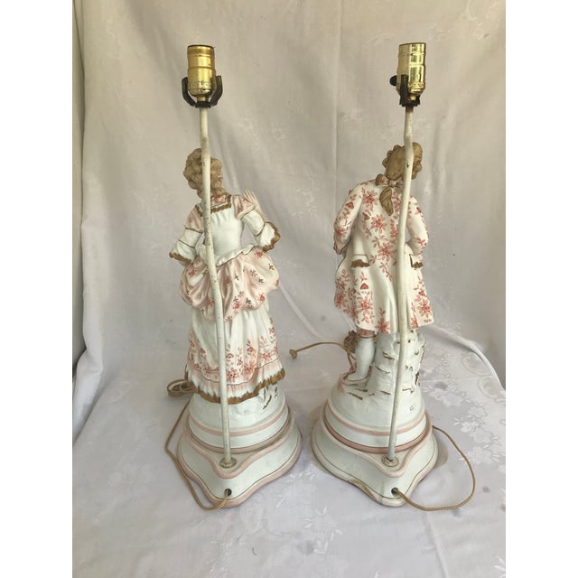Vintage Victorian Figurines Lamps Set of 2 Chairish