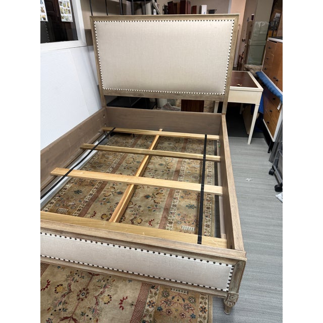 Design Plus Gallery presents a Queen Size Maison Fabric Panel Bed Frame from Restoration Hardware. Inspired by late 18th-...
