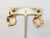 Vintage 1992 Signed Napier Goldtone Textured & Smooth Link Pierced Earrings-2 Pieces For Sale In Philadelphia - Image 6 of 6