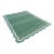 Handmade Cotton Reversible Scalloped Edge Rug Forest Green With Cream and Teal Blue Border - 8'x10' For Sale