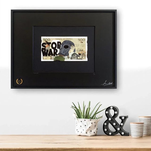 Contemporary Cisco, Stop War, 2022, Acrylic on Ticket For Sale - Image 3 of 11