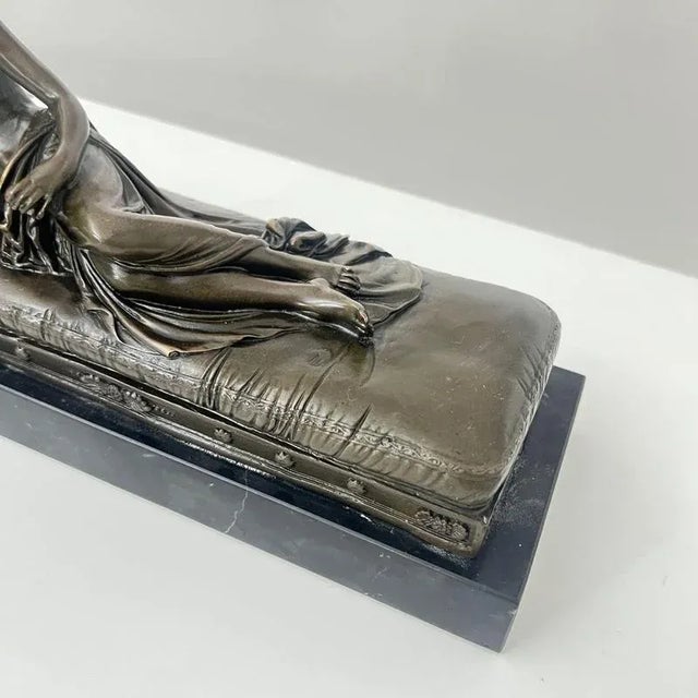 After A. Canova, P. Bonaparte as Venus Victrix, Paris, 1900s, Bronze Sculpture For Sale - Image 9 of 14