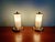 Pair of Mid-century bedside lamps in brass and cream-colored tubular opaline glass, Germany, 1950s. Simple yet elegant....