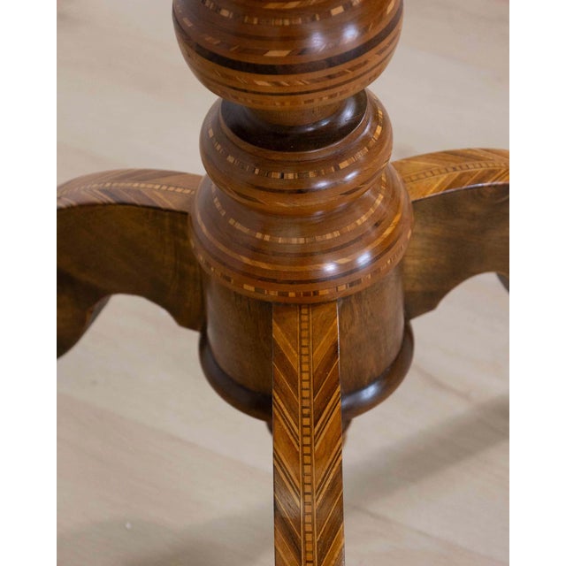 Italian 19th Century Inlaid Walnut Sorrento Table For Sale In Atlanta - Image 6 of 8