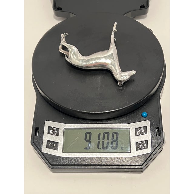 Samuel Kirk & Son Sterling Silver Greyhound / Whippet Miniature Sculpture on Marble Base – Solid 925 – Baltimore For Sale - Image 11 of 12
