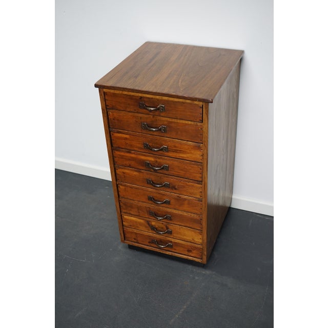 This apothecary cabinet was designed and made circa 1930/1940 in France. It features 9 pine fronted drawers with nice...