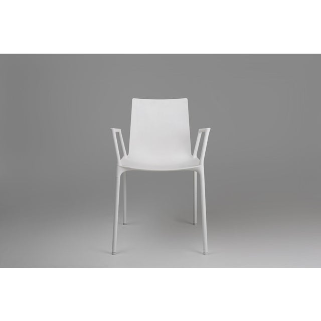 2000 - 2009 21th Century White Design Chair with Armrests, Belgium For Sale - Image 5 of 11
