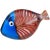 Murano Vintage Sommerso Blue Orange Aventurine Fenicio Pattern Italian Art Glass Fish Paperweight Figurine For Sale - Image 9 of 9
