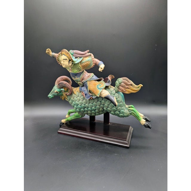 Traveling Man Treasures is selling this gorgeous late Qing Dynasty (c. 1800s–1912) Chinese polychrome glazed earthenware...