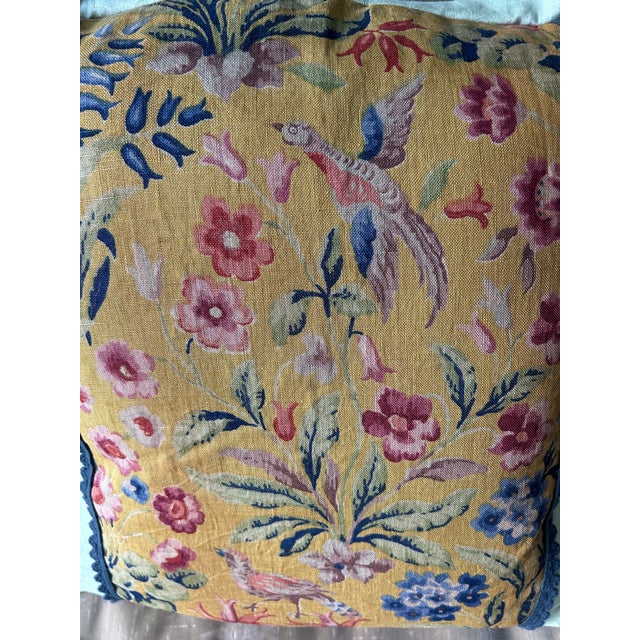 Mary Jane McCarty Designs Antique Fabric Pillow For Sale - Image 4 of 4