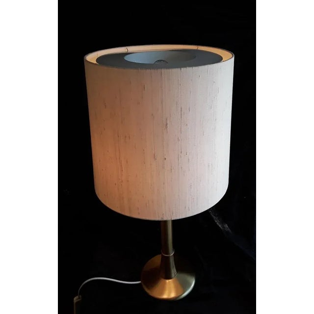 3-Flame Table Lamp with Gilt Metal Foot, 1970s For Sale - Image 6 of 7