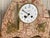 Metal Art Deco Pink Marble Set of Mantle, Desk or Chapel Clock With Bronze Details For Sale - Image 7 of 11