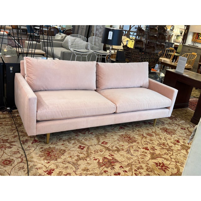 2010s Room & Board Jasper Sofa, Rose For Sale - Image 5 of 12