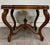This is a gorgeous antique turtle top Victorian Eastlake parlor table, center table, or lamp table with white marble top...