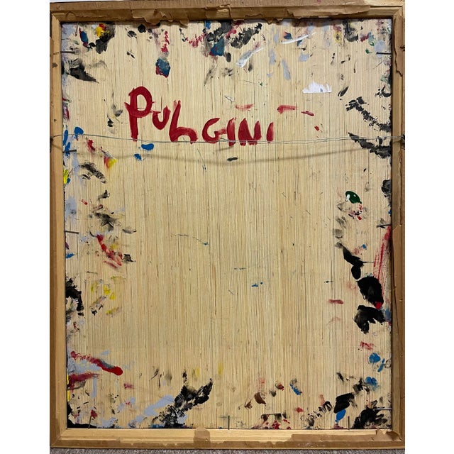 20th Century Abstract Oil Painting Pulgini 32 X 26 For Sale - Image 9 of 9