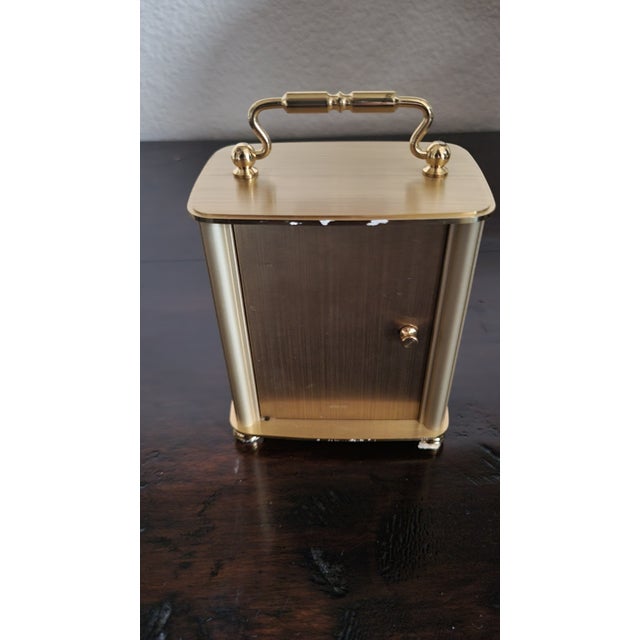 Metal Late 20th Century Neiman Marcus Small Mantle Clock For Sale - Image 7 of 8