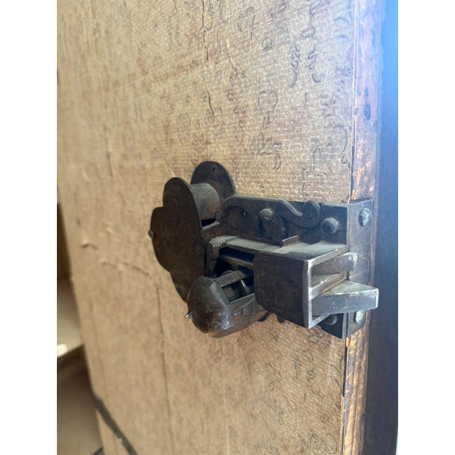17th Century Baroque Carved Oak Cabinet with Foliate Relief & Wrought Iron For Sale - Image 10 of 16