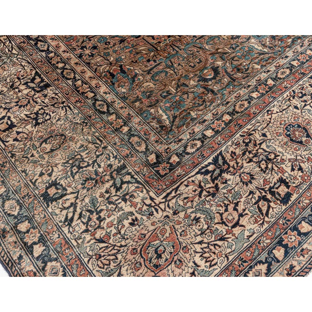 Persian Antique Persian Kashan Rug For Sale - Image 3 of 8