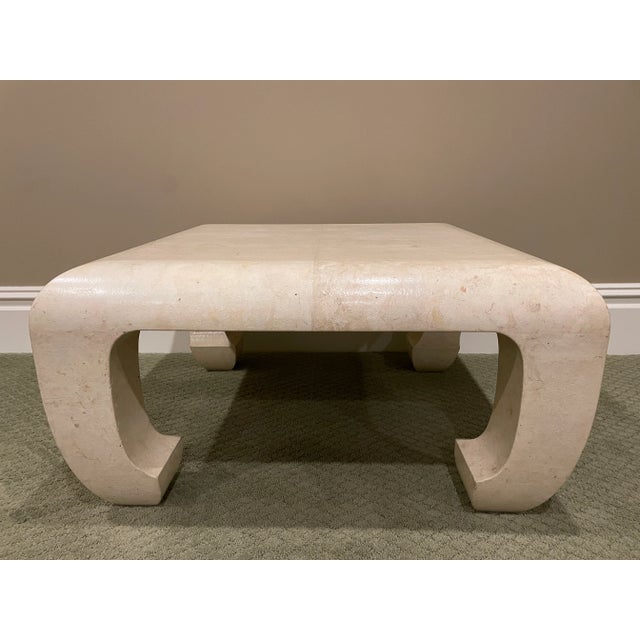 1980s Pair of Springer Low Square Tables Clad in Goat Parchment Leather For Sale - Image 5 of 6