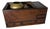 Authentic Taisho / Early Showa Era Japanese Keyaki Wood Naga-Hibachi Tansu With Brazier Set For Sale