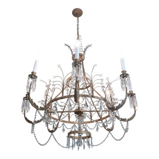 Niermann Weeks Swedish Crystal Chandelier For Sale