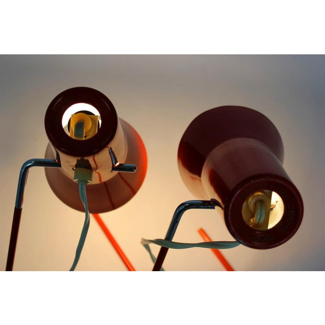Red Table Lamps by Josef Hurka for Drupol, 1960s, Set of 2 For Sale - Image 12 of 13
