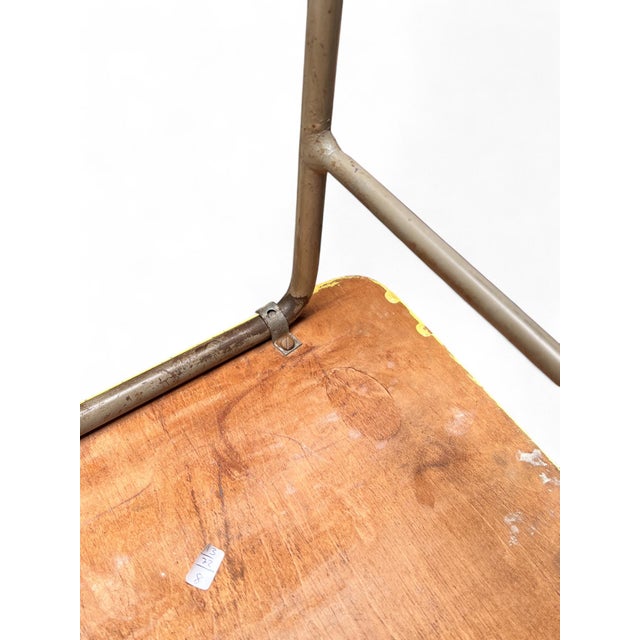 Wood Mid-Century Modern Dutch Yellow Lacquered Plywood and Metal Dining Chair by Gerrit Jr. Rietveld, 1954 For Sale - Image 7 of 18