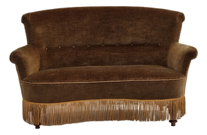 Danish 2-Seater Sofa in Green Furniture Velour, 1960s